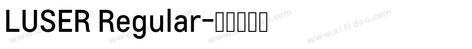LUSER Regular字体转换